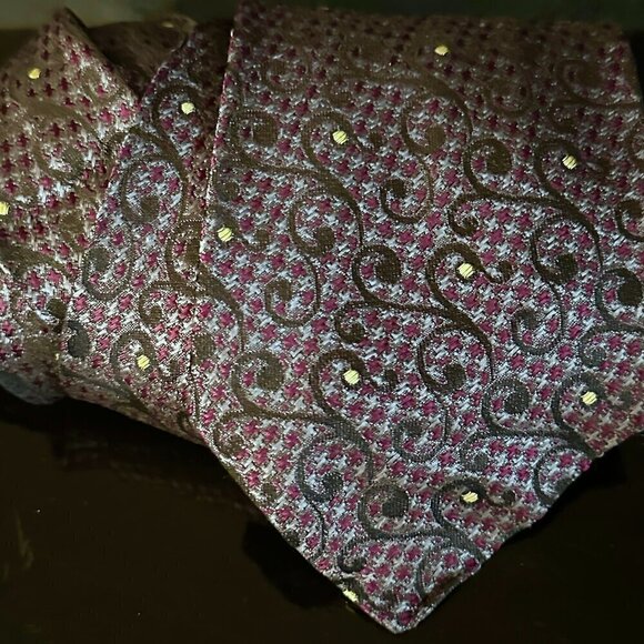 Versace Silk Tie Blue EUC Mint Vintage Gianni Gingham Plaid Mid Century Modern - Picture 1 of 6